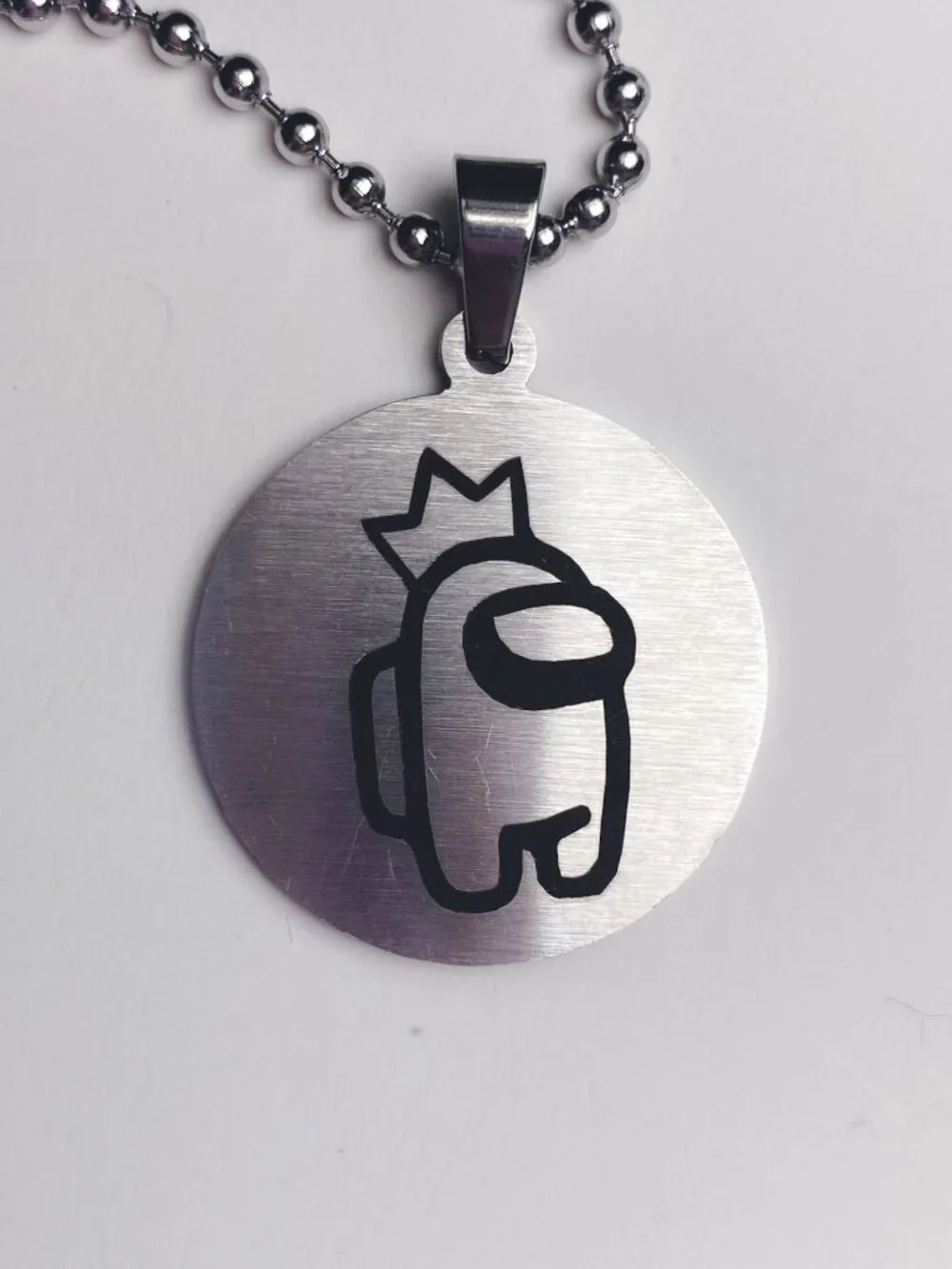 Among Us Stainless Steel Crewmate Kids Video Game Character Pendant Necklace